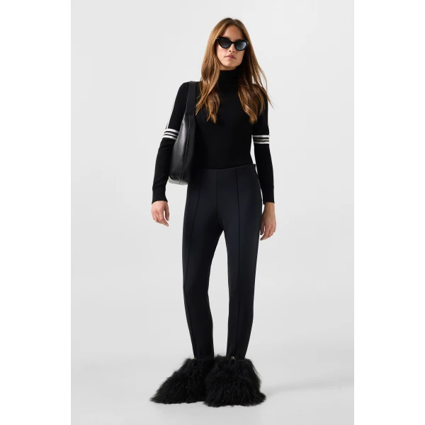 Bogner Elaine Softshell Stirrup Trousers with Gussets in Black, view 5 | Pants | Coveti