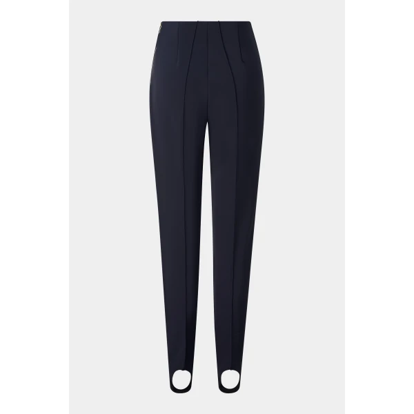 Bogner Elaine Softshell Stirrup Trousers with Gussets in Navy, view 2 | Pants | Coveti