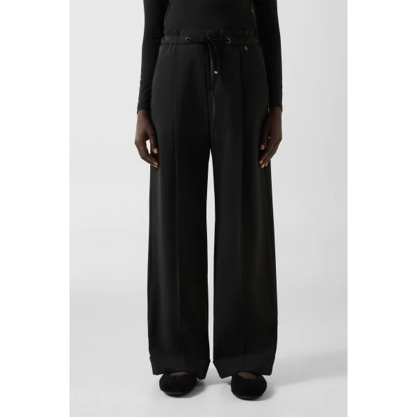 Bogner Elfy Virgin Wool Pleated Trousers in Black, view 3 | Tailored pants | Coveti