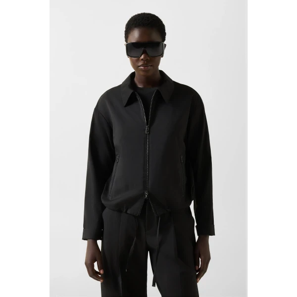 Bogner Elody Virgin Wool Blouse in Black, view 3 | Blouse | Coveti