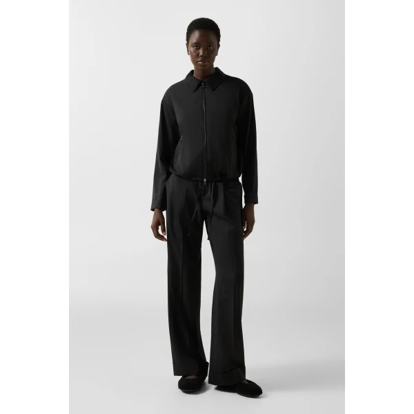 Bogner Elody Virgin Wool Blouse in Black, view 5 | Blouse | Coveti