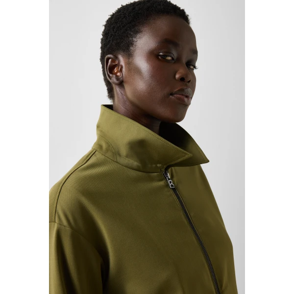 Bogner Elody Virgin Wool Blouse in Olive, view 6 | Blouse | Coveti