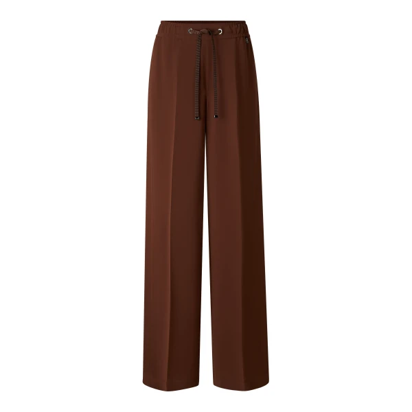 Bogner Enny Crepe Trousers in Brown | Tailored pants | Coveti