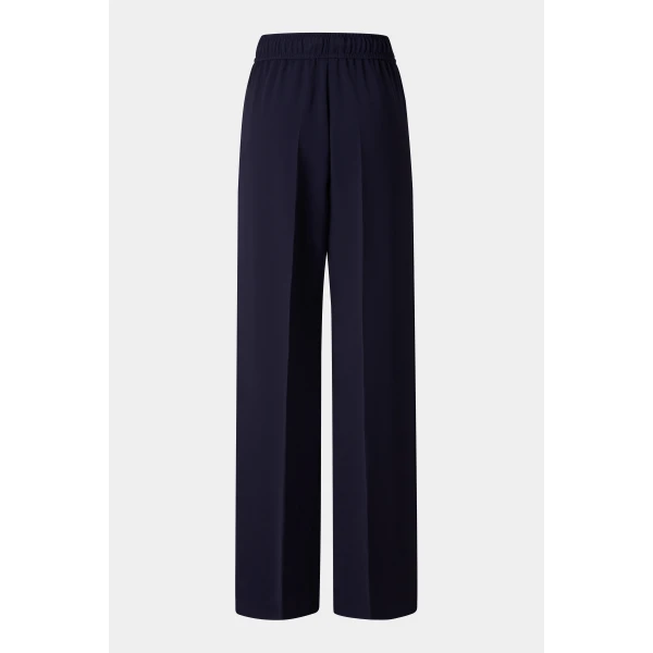 Bogner Enny Crepe Trousers in Navy, view 2 | Tailored pants | Coveti