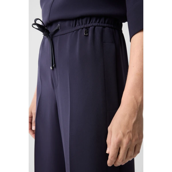 Bogner Enny Crepe Trousers in Navy, view 6 | Tailored pants | Coveti