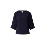 Bogner Enrica Crêpe Shirt in Navy | Short Sleeved | Coveti