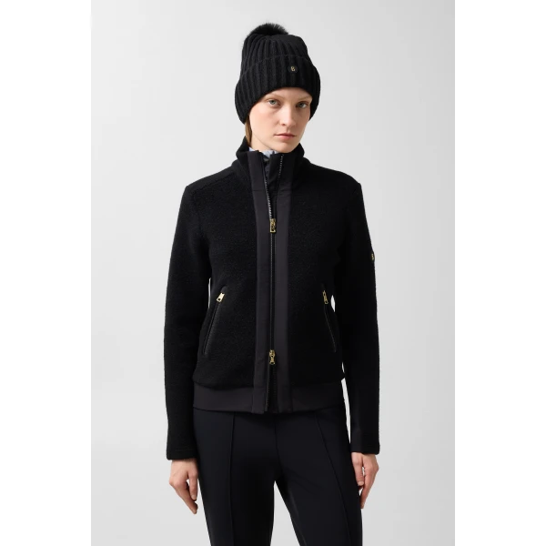 Bogner Fjella Mid-Layer Terry Jacket in Black, view 4 | Jackets | Coveti