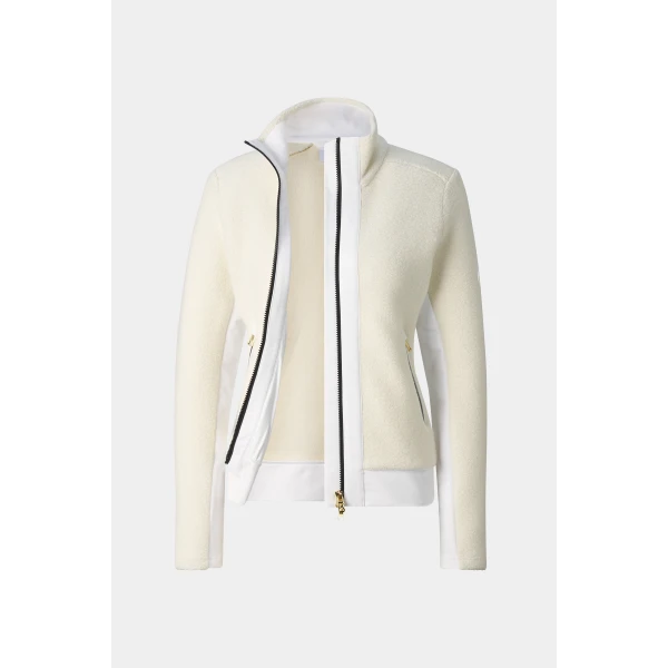 Bogner Fjella Mid-Layer Terry Jacket in Off White, view 2 | Jackets | Coveti