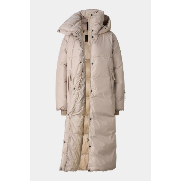 Bogner Fleury Down Coat in Beige, view 2 | Coats | Coveti