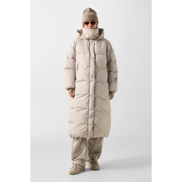 Bogner Fleury Down Coat in Beige, view 6 | Coats | Coveti
