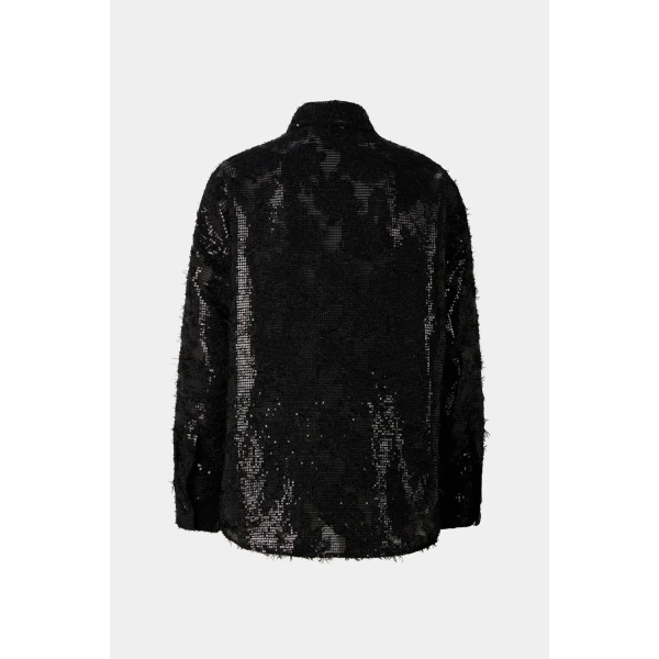 Bogner Florence Sequinned Shirt Blouse in Black, view 2 | Shirts | Coveti