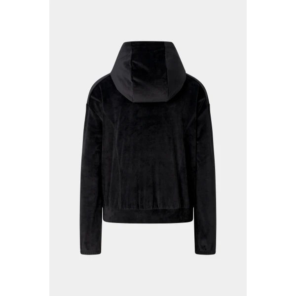 Bogner Francine Velvet Jacket in Black, view 3 | Hoodies | Coveti