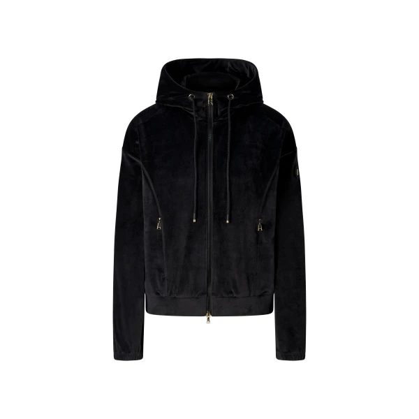 Bogner Francine Velvet Jacket in Black | Hoodies | Coveti