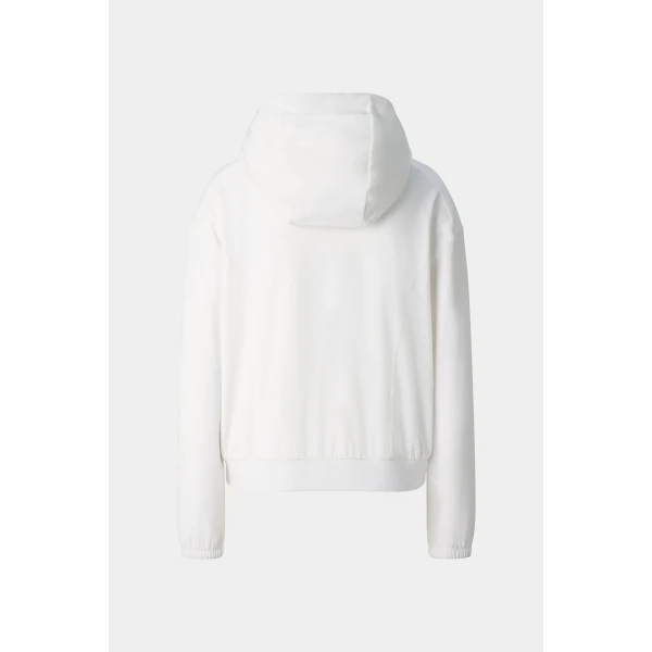 Bogner Francine Velvet Jacket in Off White, view 3 | Hoodies | Coveti