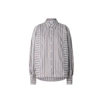 Bogner Gigi Cotton Shirt Blouse in White and Brown | Shirts | Coveti