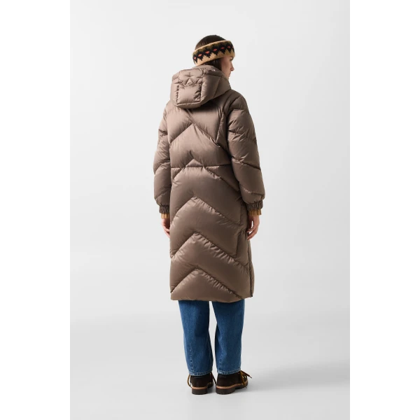 Bogner Ginny Down Coat in Grey-Brown, view 5 | Coats | Coveti