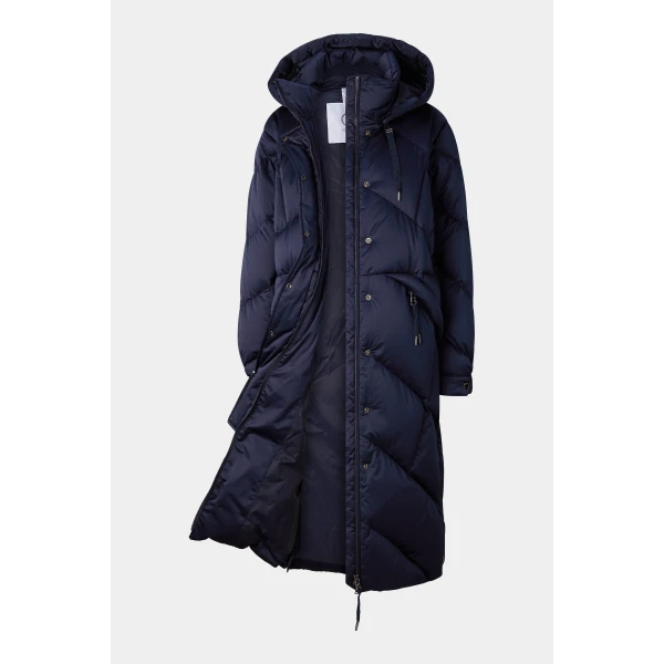 Bogner Ginny Down Coat in Navy, view 2 | Coats | Coveti