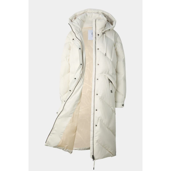 Bogner Ginny Down Coat in Off White, view 2 | Coats | Coveti