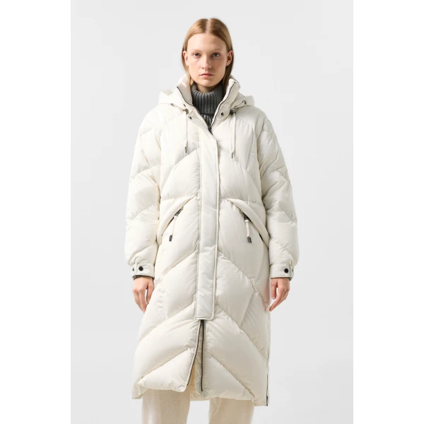 Bogner Ginny Down Coat in Off White, view 4 | Coats | Coveti