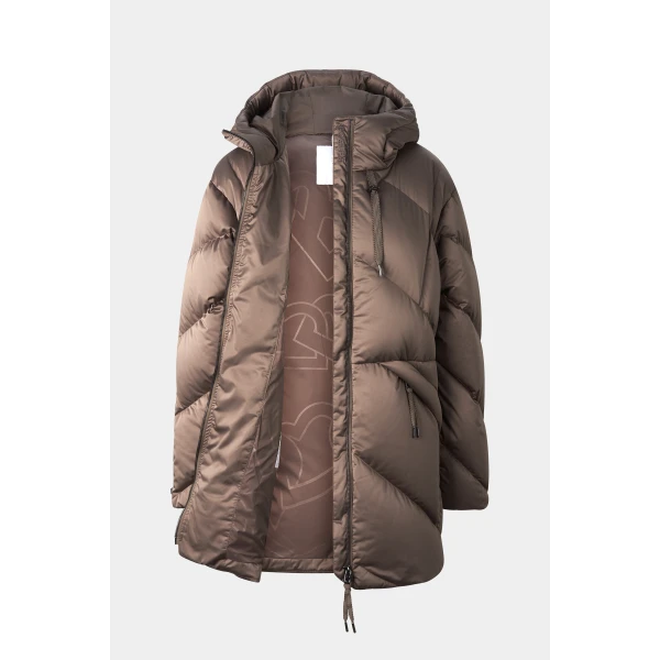 Bogner Glenda Down Parka in Grey-Brown, view 2 | Coats | Coveti