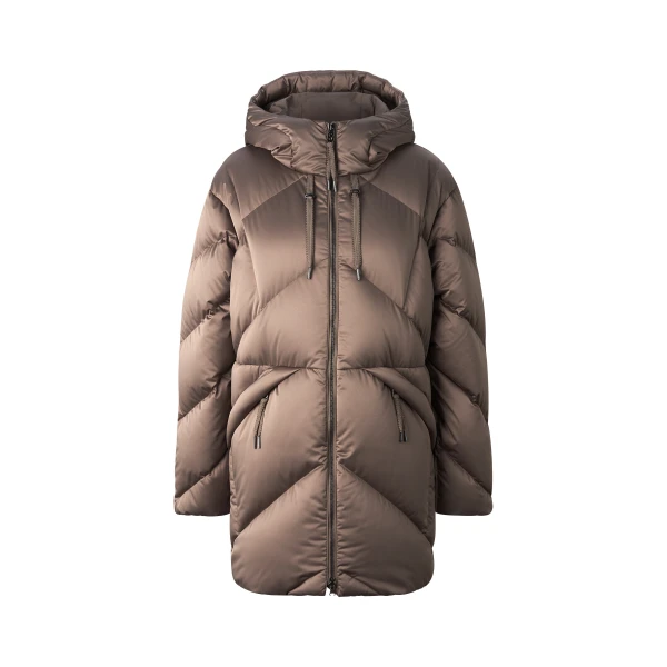 Bogner Glenda Down Parka in Grey-Brown | Coats | Coveti