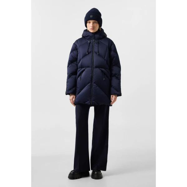 Bogner Glenda Down Parka in Navy, view 6 | Coats | Coveti