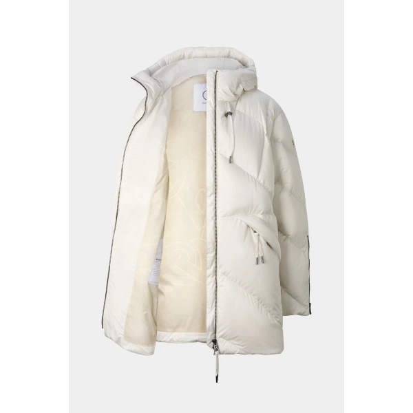 Bogner Glenda Down Parka in Off White, view 2 | Coats | Coveti