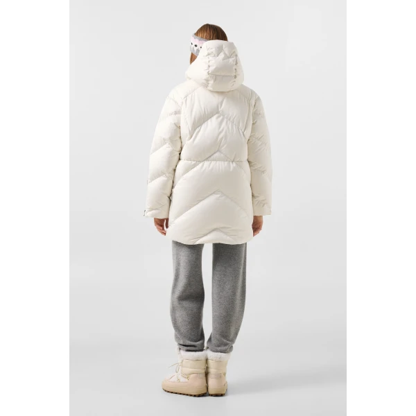 Bogner Glenda Down Parka in Off White, view 5 | Coats | Coveti
