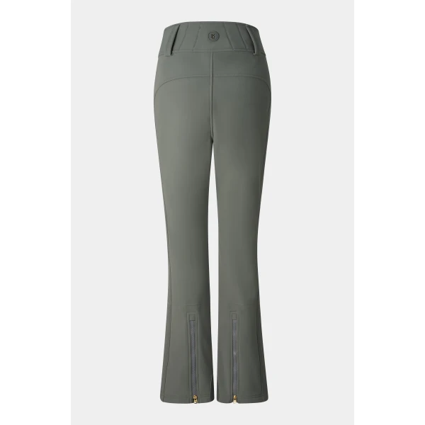 Bogner Hazel Softshell Ski Trousers in Sage Grey, view 2 | Pants | Coveti
