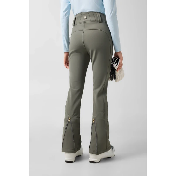 Bogner Hazel Softshell Ski Trousers in Sage Grey, view 4 | Pants | Coveti