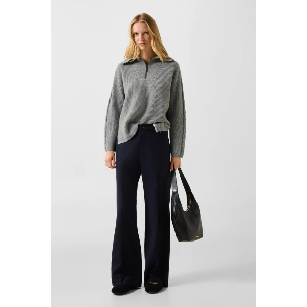 Bogner Hermia Marlene Trousers in Navy, view 5 | Tailored pants | Coveti