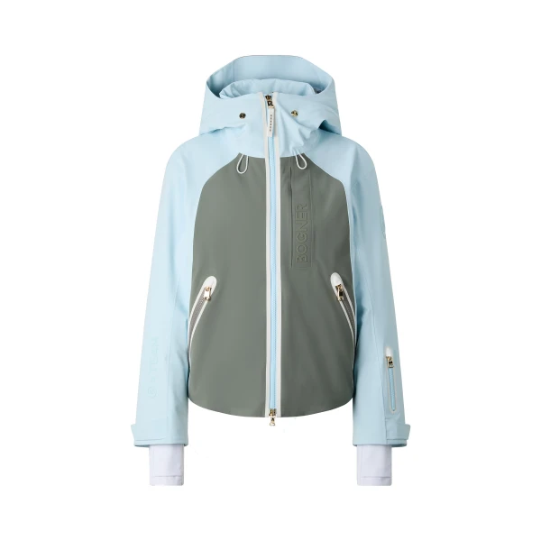 Hila Ski Jacket in Light Blue and Sage Grey