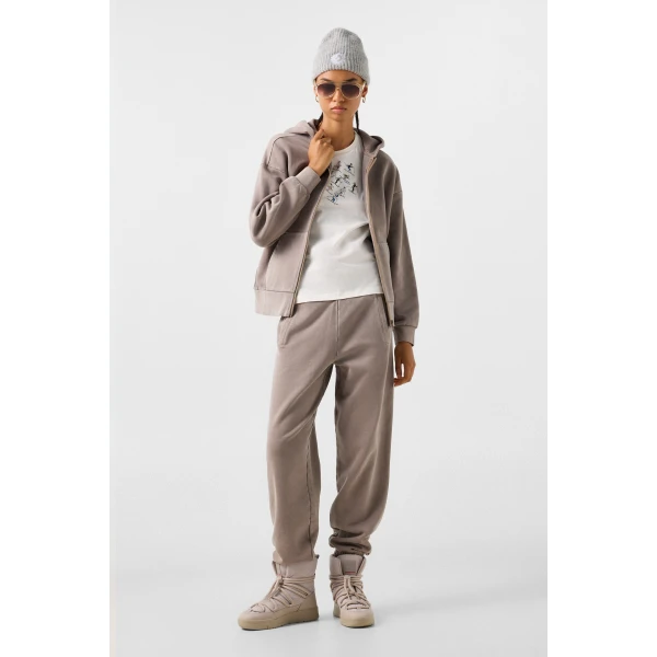 Bogner Ilmi Cotton Joggers in Taupe, view 5 | Sweatpants | Coveti