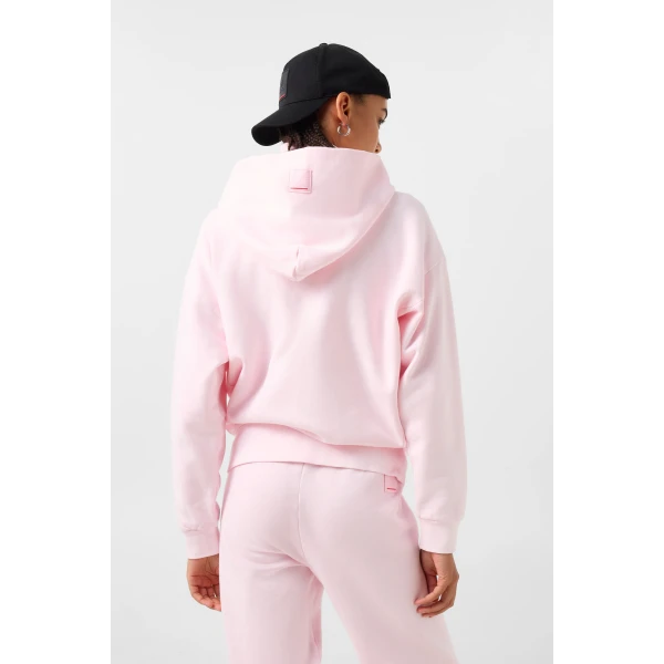 Bogner Ilona Cotton Hoodie Jersey Jacket in Pink, view 4 | Hoodies | Coveti