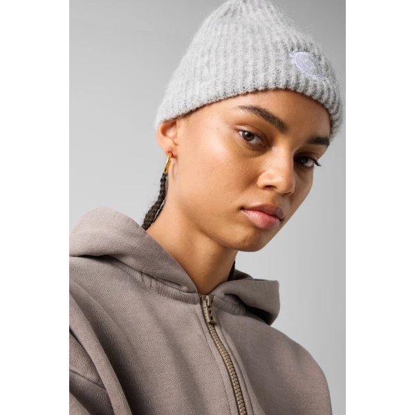 Bogner Ilona Cotton Hoodie Jersey Jacket in Taupe, view 6 | Hoodies | Coveti