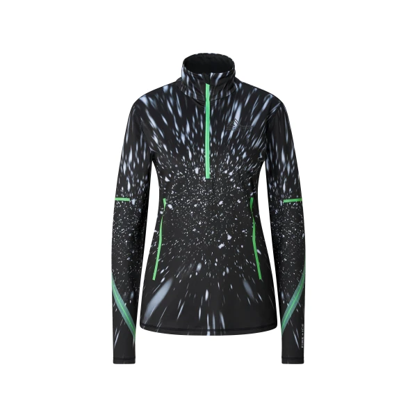 Bogner Ilvy First Layer in Black, White and Neon Green | Long Sleeve | Coveti