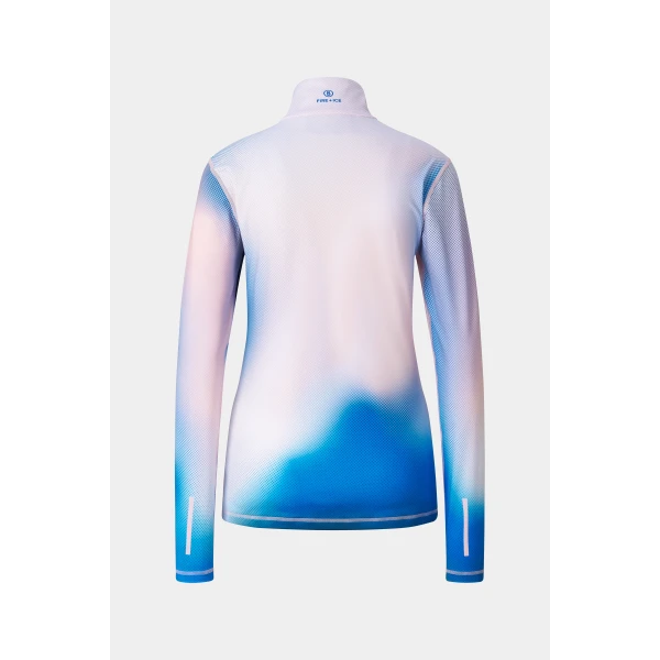 Bogner Ilvy First Layer in Pink, Taupe and Blue, view 2 | Long Sleeve | Coveti