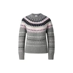 Bogner Ina Cashmere Jumper with Norwegian Design in Grey and Pink | Sweaters | Coveti