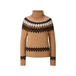 Bogner Ingrid Norwegian-Style Cashmere Jumper in Camel, Brown and Orange | Sweaters | Coveti