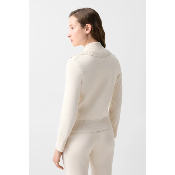 Bogner Jana Knit Jacket in Cream, view 4 | Cardigan | Coveti
