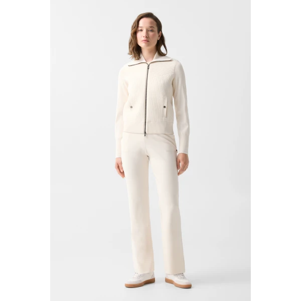 Bogner Jana Knit Jacket in Cream, view 5 | Cardigan | Coveti