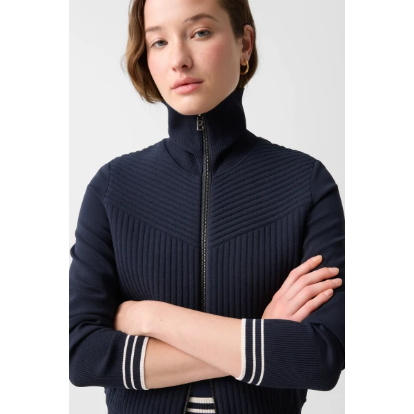 Bogner Jana Knit Jacket in Navy, view 6 | Cardigan | Coveti