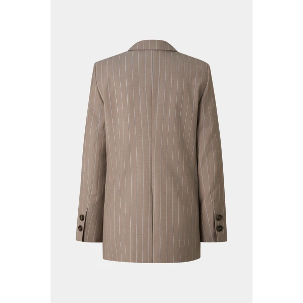 Bogner Janina Virgin Wool Blazer in Camel, view 3 | Blazers | Coveti