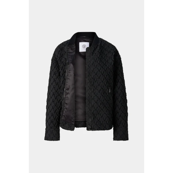 Bogner Janita Bomber Jacket in Black, view 2 | Jackets | Coveti