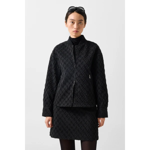 Bogner Janita Bomber Jacket in Black, view 4 | Jackets | Coveti