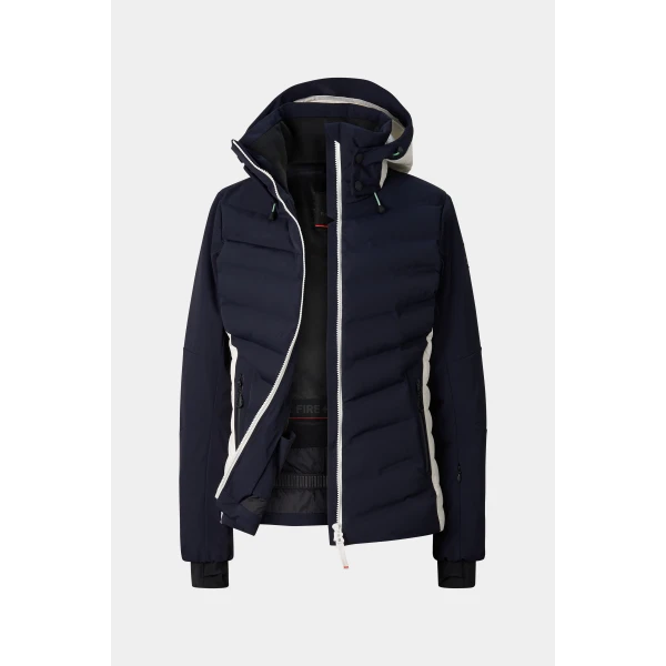 Bogner Janka Ski Jacket in Navy and Off White, view 2 | Jackets | Coveti