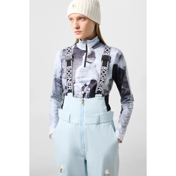 Bogner Jila Ski Dungarees in Light Blue, view 6 | Pants | Coveti