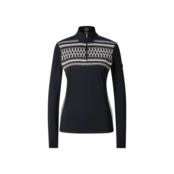 Bogner Joalyn First Layer in Black and Beige | Long Sleeve | Coveti