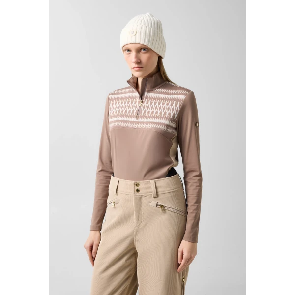 Bogner Joalyn First Layer in Hazel and Beige, view 3 | Long Sleeve | Coveti