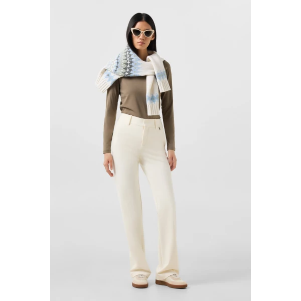 Bogner Jody Jersey Trousers in Off White, view 5 | Tailored pants | Coveti